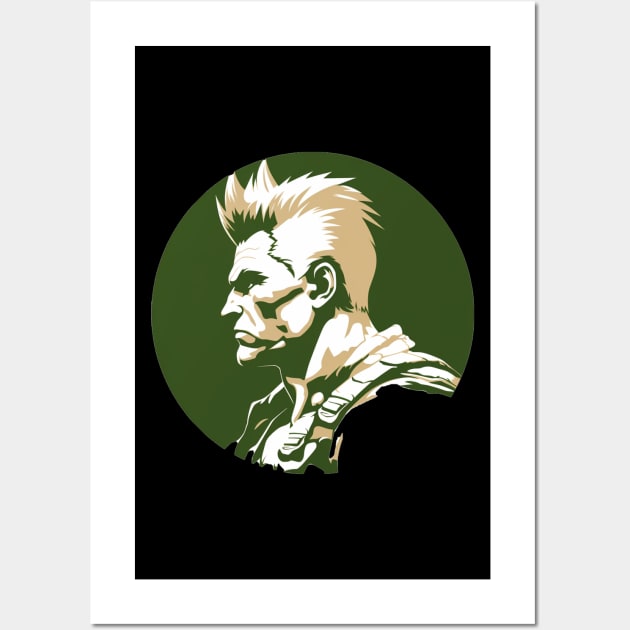 Guile from Street Fighter - Circular Design Wall Art by Labidabop